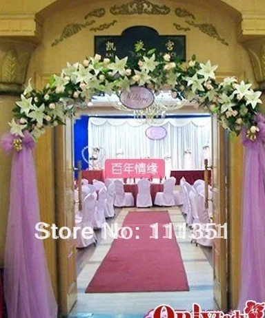 100 шт. искусственные шелковые украшения для сада 2 цвета|wedding garden decoration|artificial lily