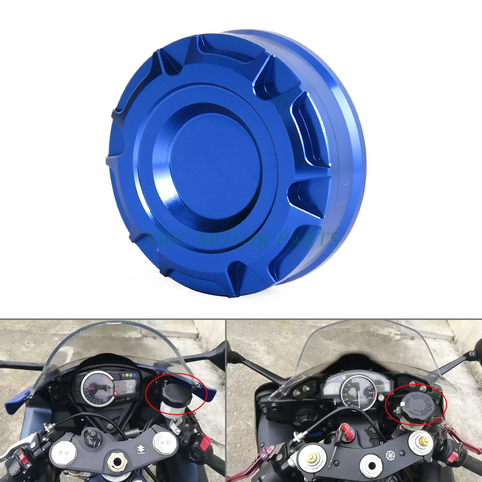 

Крышка Резервуара тормоза CNC для Yamaha R1 R6 BWM S1000RR HONDA CBR600 1000 KAWASAKI Z1000 ZX10R GSXR600 750 1000 SV650
