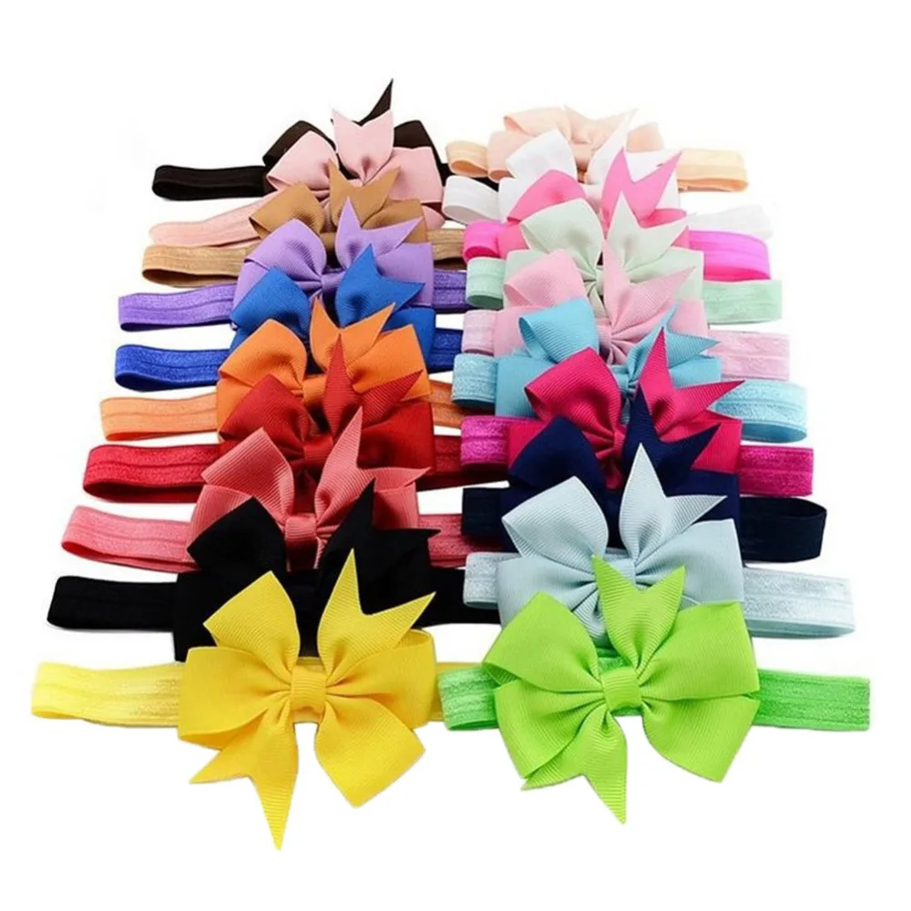 Europe And The United States Baby Hair Band Accessories Ribbon dovetail headband Toddler Girl Kids Bow Hairband | Детская одежда и