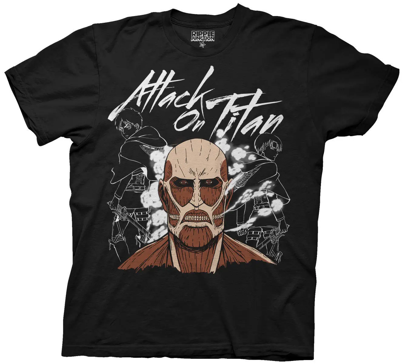 

2019 New Mens Attack on Titan Dark Titan Mens Black T-Shirt Tee Shirts