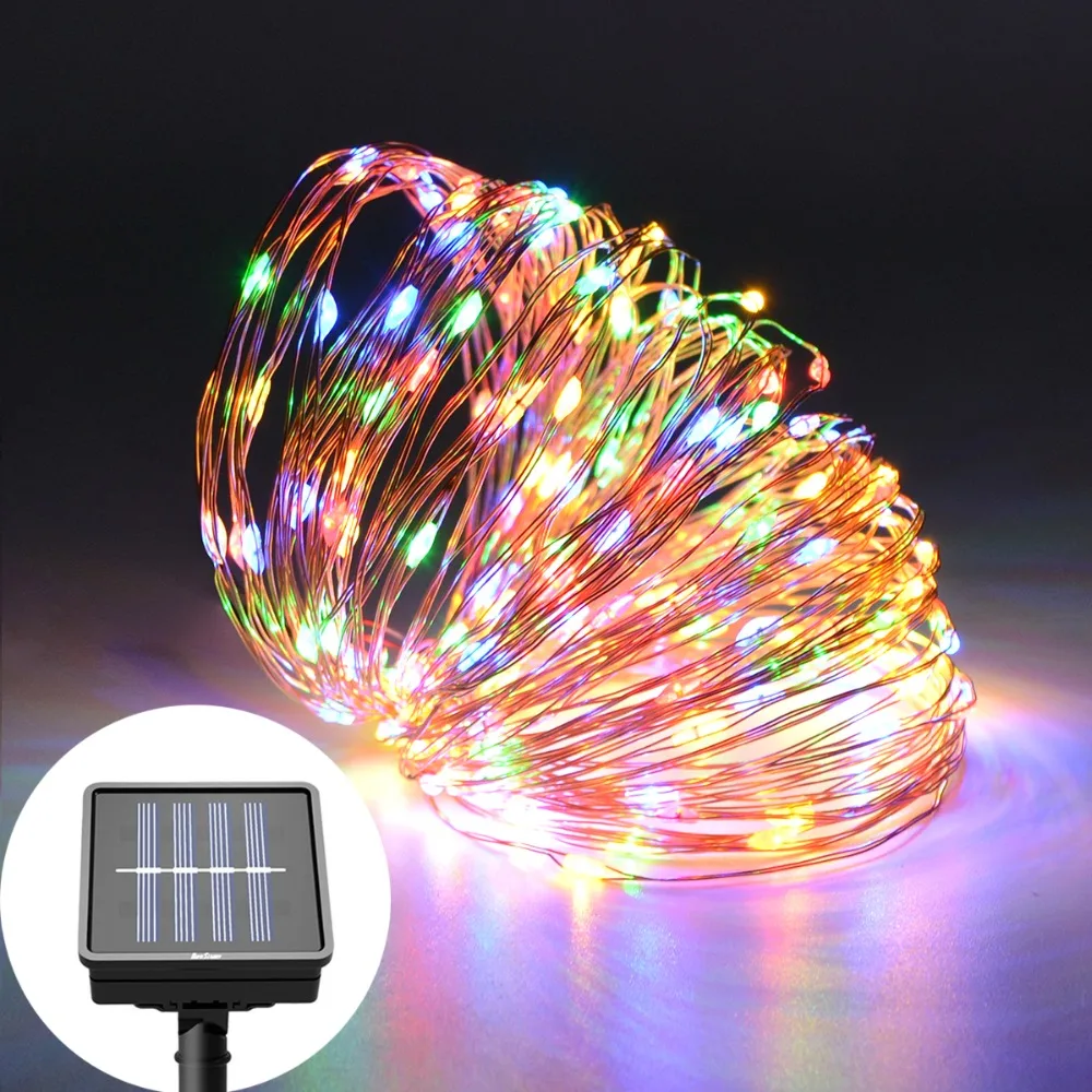 20 м 10 медный провод светодиодный светильник для газонов luces solares para наружный RGB