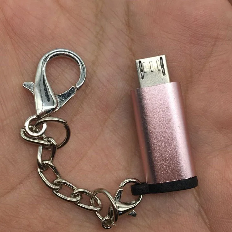 pink Адаптер Micro-type-C для зарядки и синхронизации с вешалкой адаптер Micro type-C для зарядки - Цвет: pink