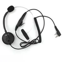 k plug headphone single headset collar ptt with microphone for kenwood radio baofeng uv 5r uv 5re plus uv 82 gt 3