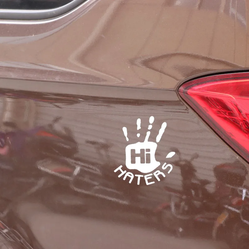 YJZT 12 6x14 см Виниловая наклейка Hi HATERS автомобильная JDM милая ручная работа