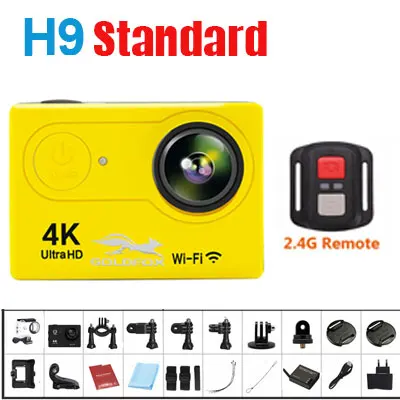 H9/H9R ультра-hd 4K экшн Камера 1080P HD и поддержкой Wi-Fi видеокамера для занятий спортом, Камера 12MP DV 2.0LCD Go Extreme Pro Камера с водонепроницаемый чехол
