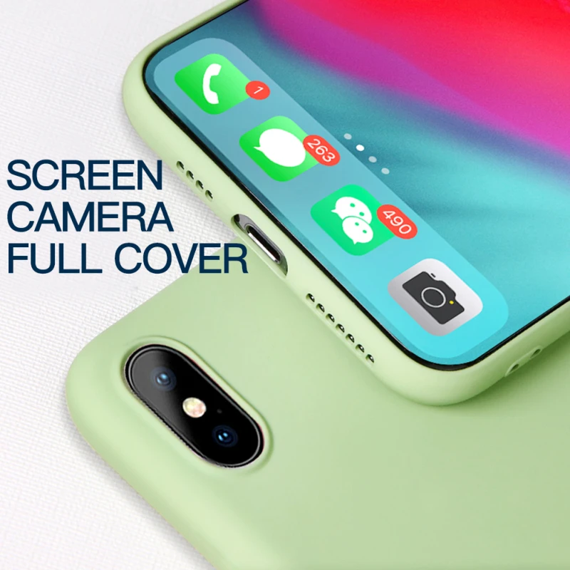 Оригинальный жидкий силиконовый чехол для телефона iphone 11 Pro XS MAX X XR мягкий ТПУ