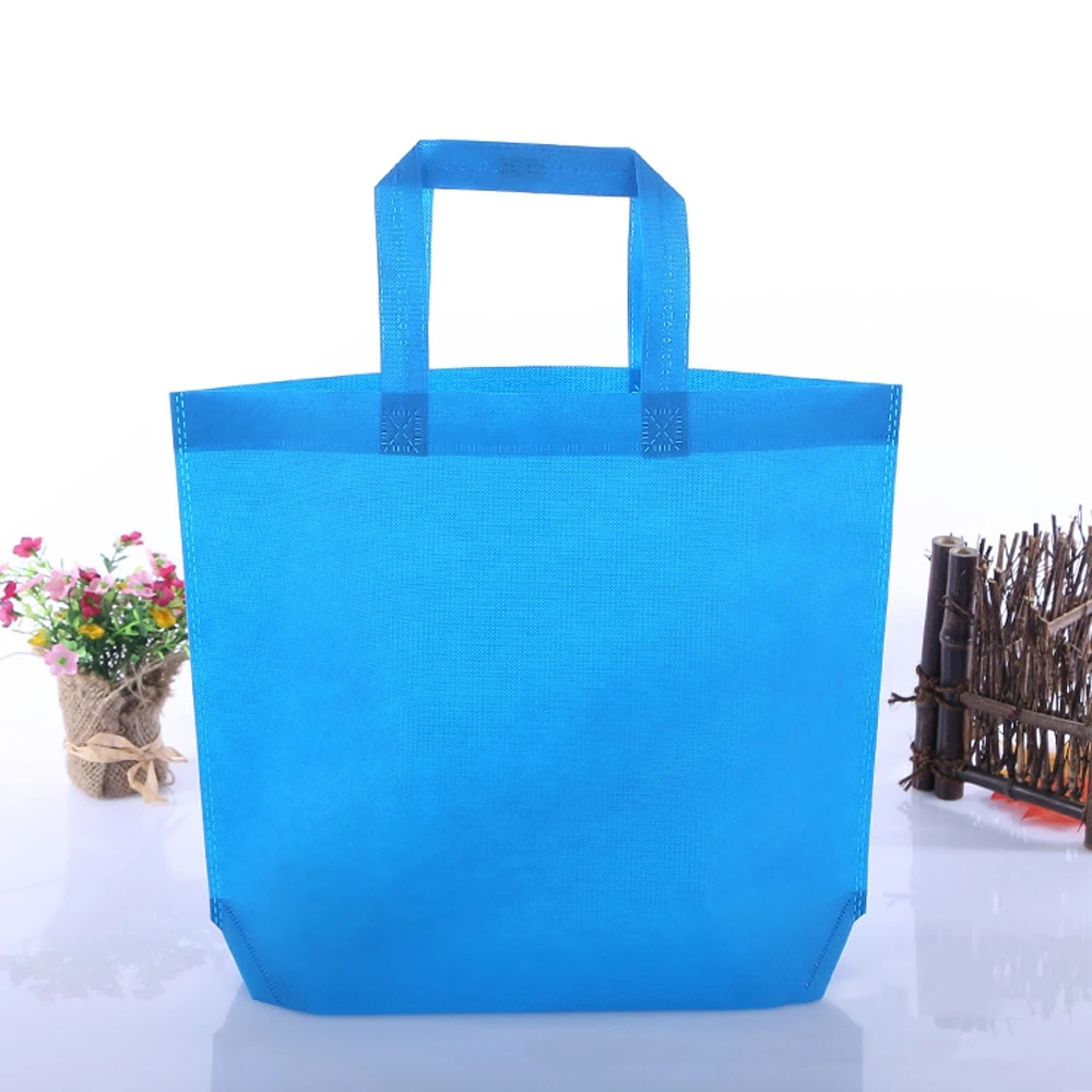 Blue 1 шт. эко хозяйственная сумка ручная сумка продуктовая удобная складная сумка Нетканая сумка шоппер сумки для хранения - Цвет: Blue