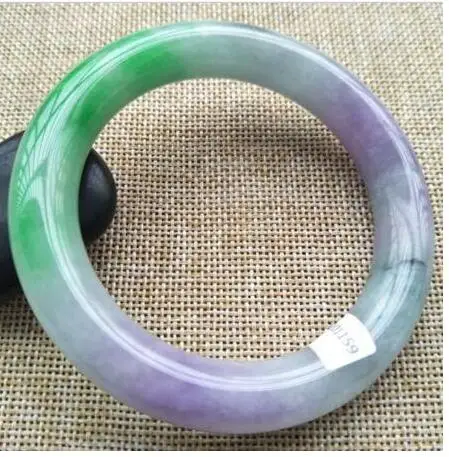 Сертифицированный браслет Jadeite из натурального зеленого нефрита 58 мм 60
