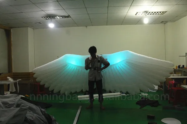 Бесплатная доставка длина 4 м надувной костюм в виде крыла ангела для