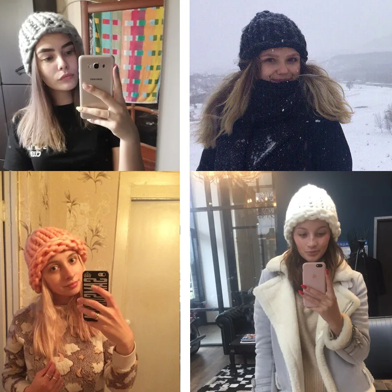 Вязаные шерстяные шапки 2019 помпон шапка с помпоном женщин skullies теплая осень