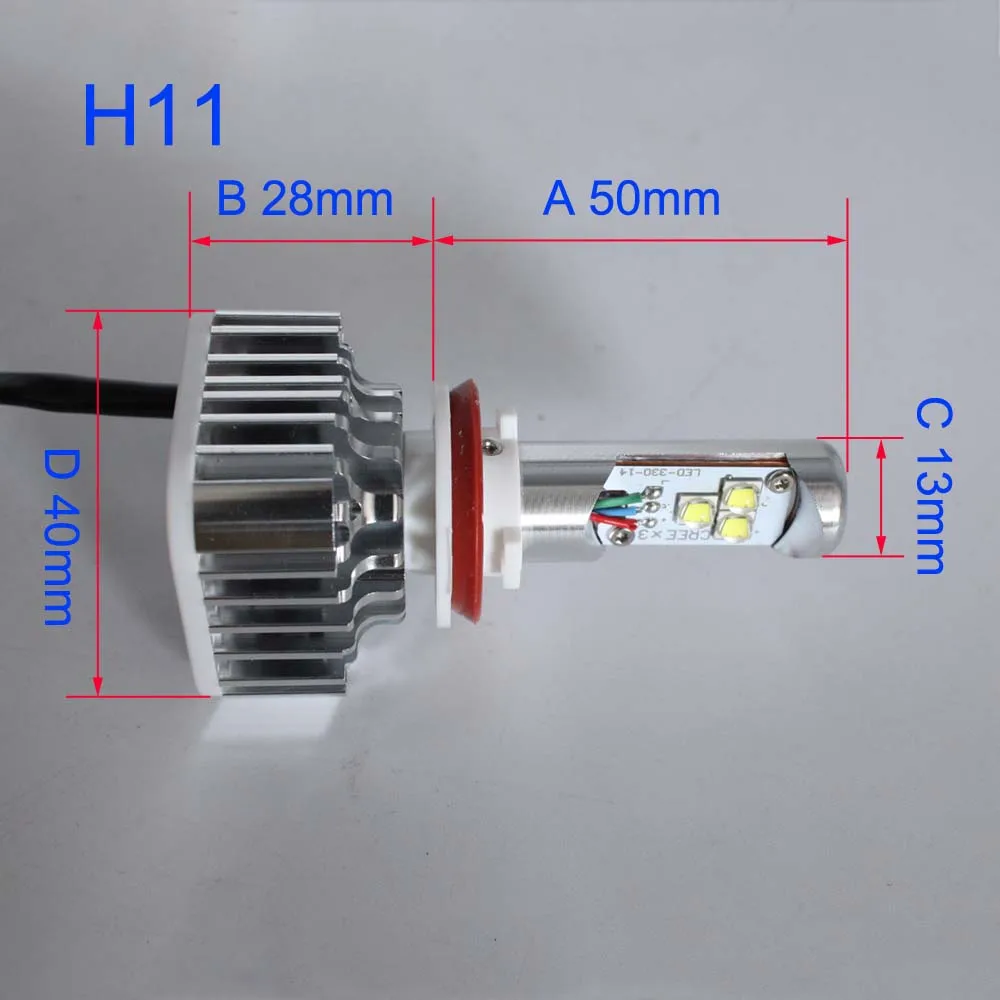 

XIANGSHANG H11 LED High Power With C-REE Chips H8 H9 Car Headlight Lamp 3600LM Cars Trucks Head Fog BULBS Running