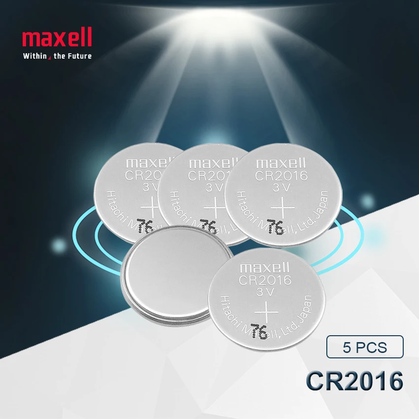 5 шт. оригинальный бренд maxell новый аккумулятор cr2016 3 в кнопки батареи для монет