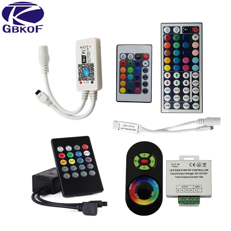 GBKOF RGB светодиодный контроллер wifi переключатель беспроводной сенсорный пульт дистанционного управления IR RF 24 44Key DC12V для RGB Светодиодная лента освещение 3528 5050