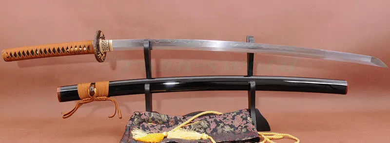 Глина закаленное складное стальное лезвие тигр искусственный меч самурая