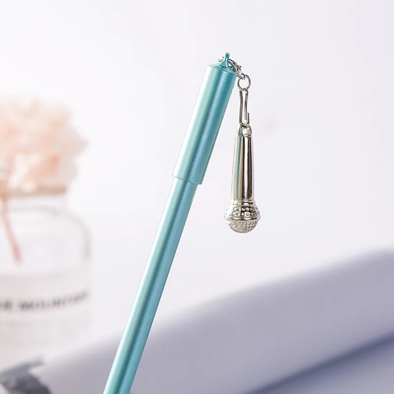 Blue Pendant Корейская Эйфелева башня пушистая гелевая ручка с подвеской милый медведь Новинка панда с кошкой для пишущих принадлежностей Милая художественная каваи продвижение школьная офисная вещь - Цвет: Blue Pendant
