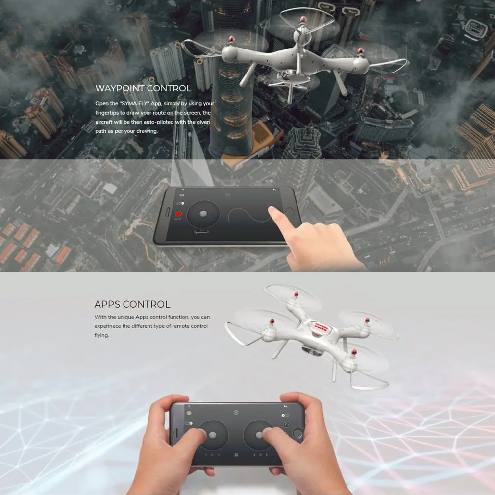 Дрон SYMA X25PRO Wifi FPV Регулируемый 720 P Дрон на ру e с Квадрокоптер с камерой RTF gps положение высота Удержание Дрон на ру vs SG900 XS812