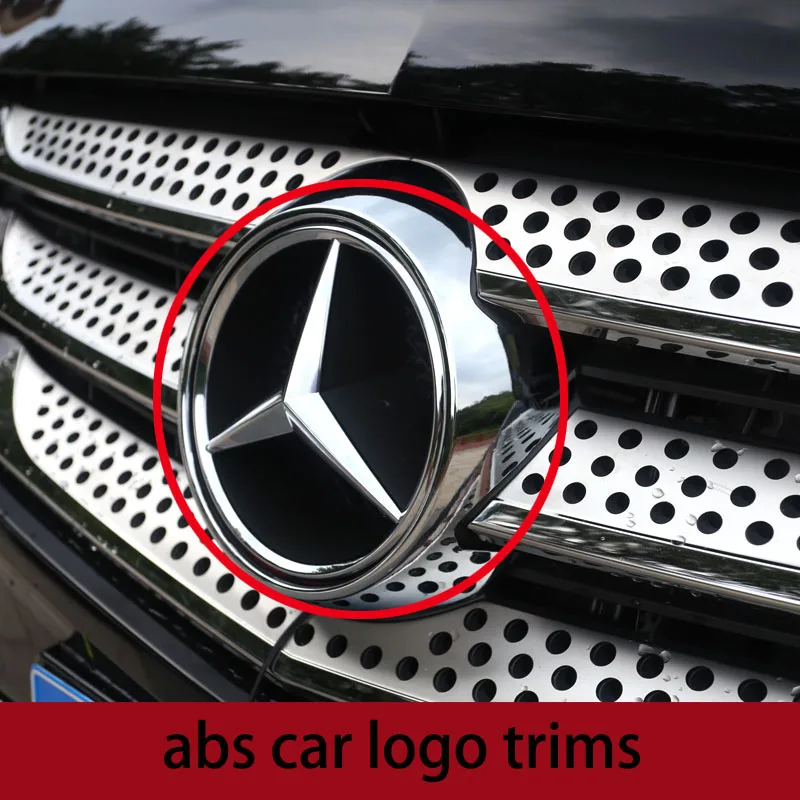 car logo trims Lsrtw2017 нержавеющая сталь автомобиля Передняя решетка сетки планки для mercedes benz vito w447 - Название цвета: car logo trims