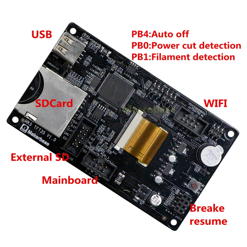 MKS GEN L V2.0+ MKS TFT35 ЖК 3D принтер аксессуары Поддержка a4988 DRV8825 tmc2100 tmc2208 lv8729 tmc2130 шаговый Драйвер пластина