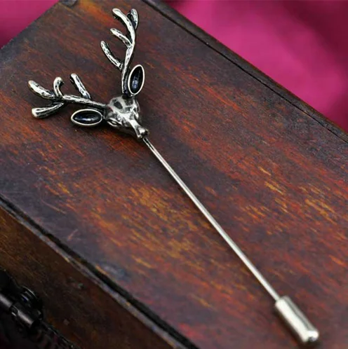 Новинка 2018 Мужская брошь бутоньерка на лацкан булавка в стиле ретро Олень