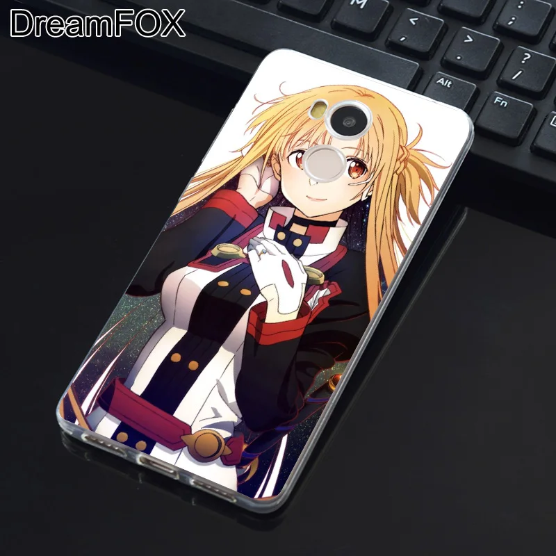 DREAMFOX M297 Sword Art онлайн Мягкий ТПУ силиконовый чехол для Xiaomi Redmi Note 3 4 4X5 5A 6 7 Pro Global |