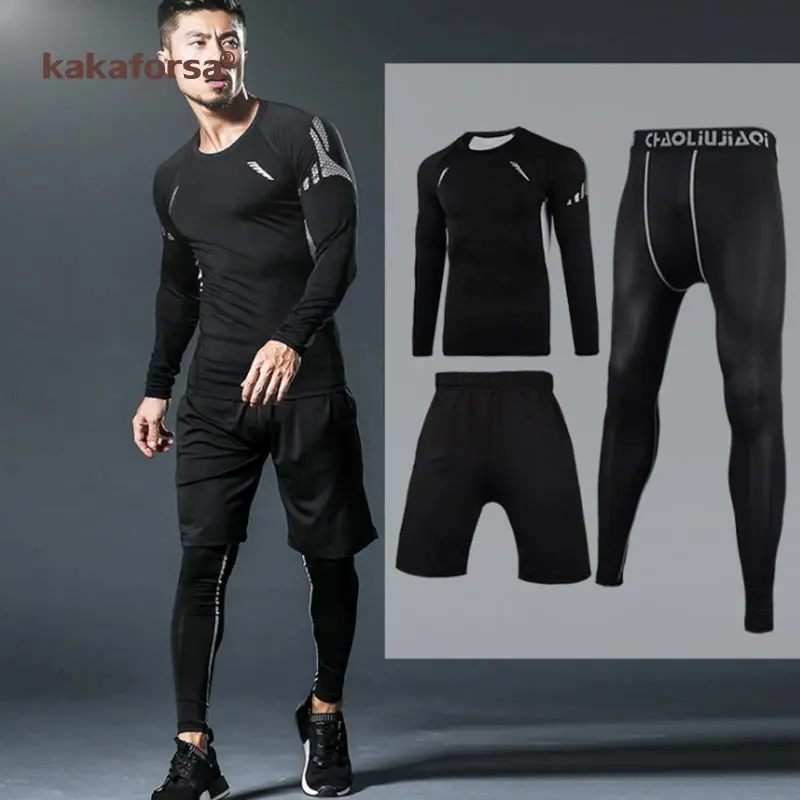 Мужская спортивная одежда Kakaforsa Компрессионные спортивные костюмы