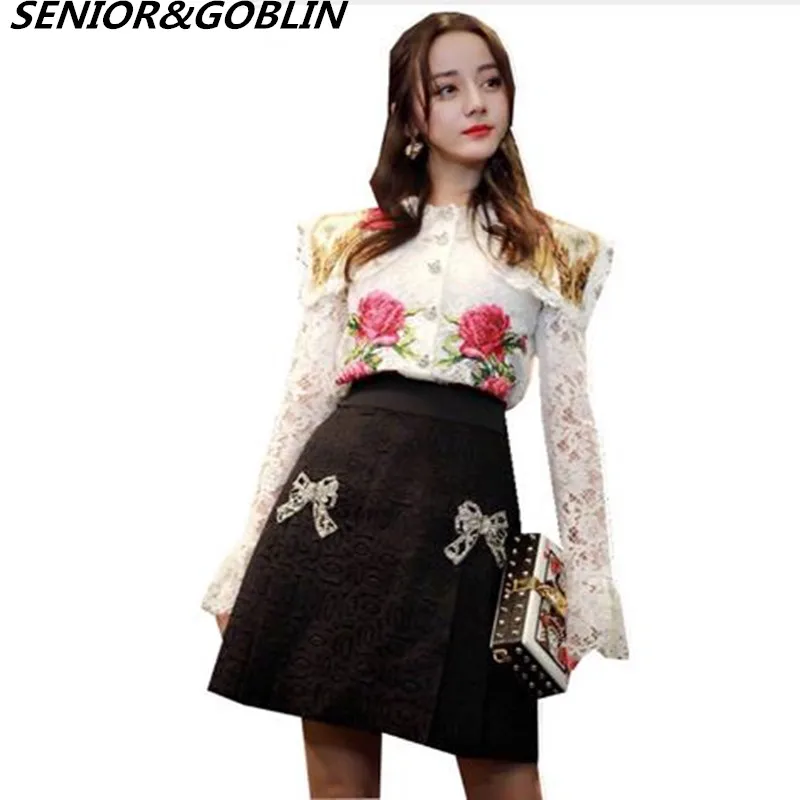 2019 Одежда для девочек весна осень роскошный взлетно посадочной полосы женщин