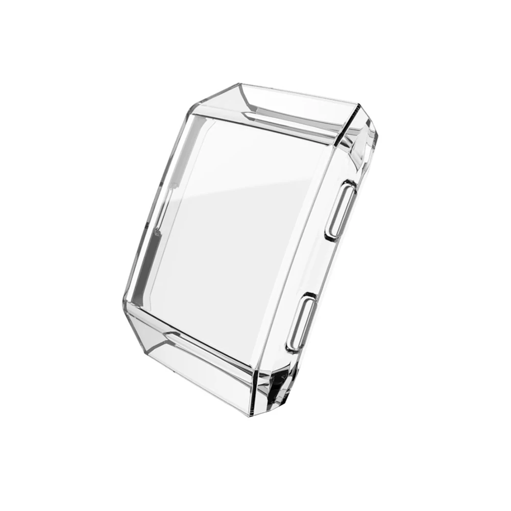 Transparent Новое поступление, силиконовая рамка, кожаный чехол, ТПУ защитный чехол для Fitbit Ionic Smart Watch, защита экрана - Цвет: Transparent