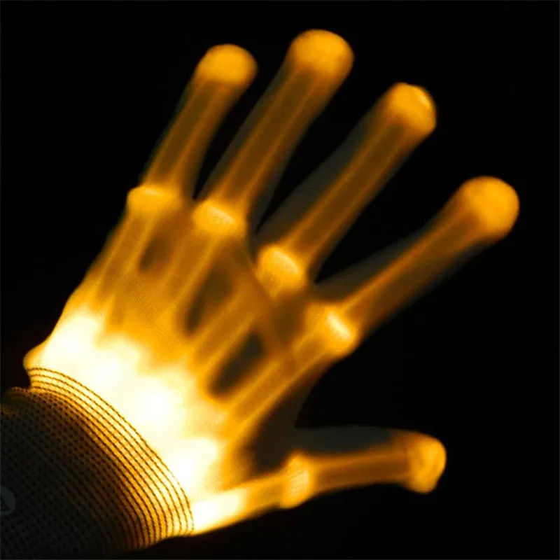 Мода 4 пар/лот унисекс Осень-зима Хэллоуин светящийся череп вязаные перчатки с