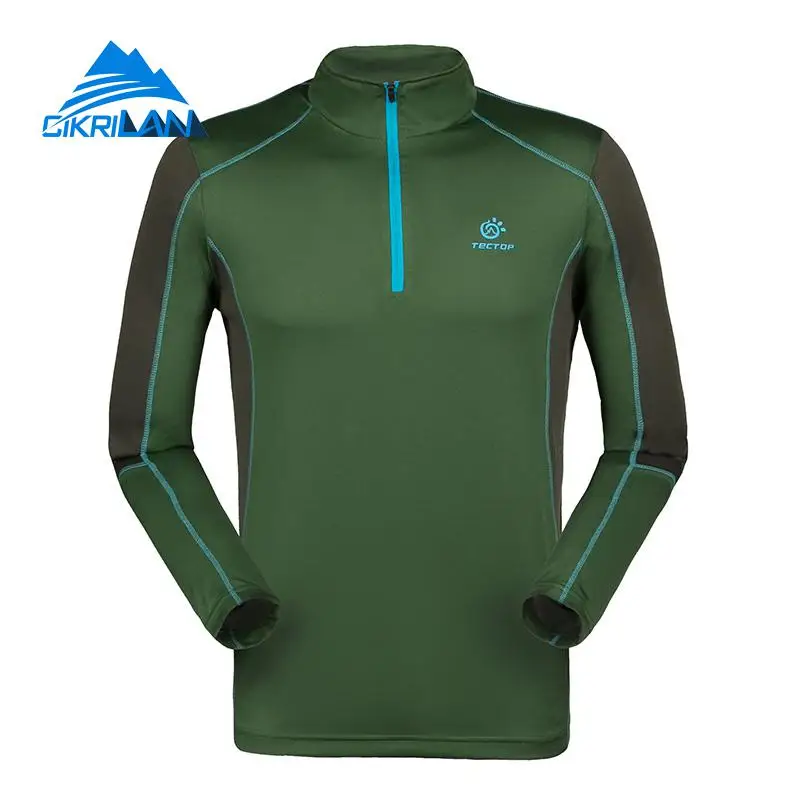 Новый мужской s 1/4 Zip quick dry бег на открытом воздухе Туризм Велоспорт Анти УФ