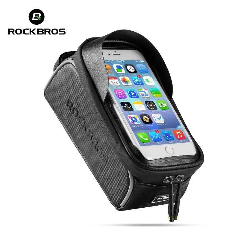 ROCKBROS велосипедная Передняя сумка с сенсорным экраном для 6 &quotтелефона рама седло
