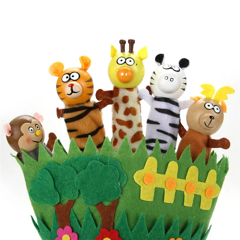 Детские плюшевые игрушки на пальцах животных детские перчатки Обучающие куклы |