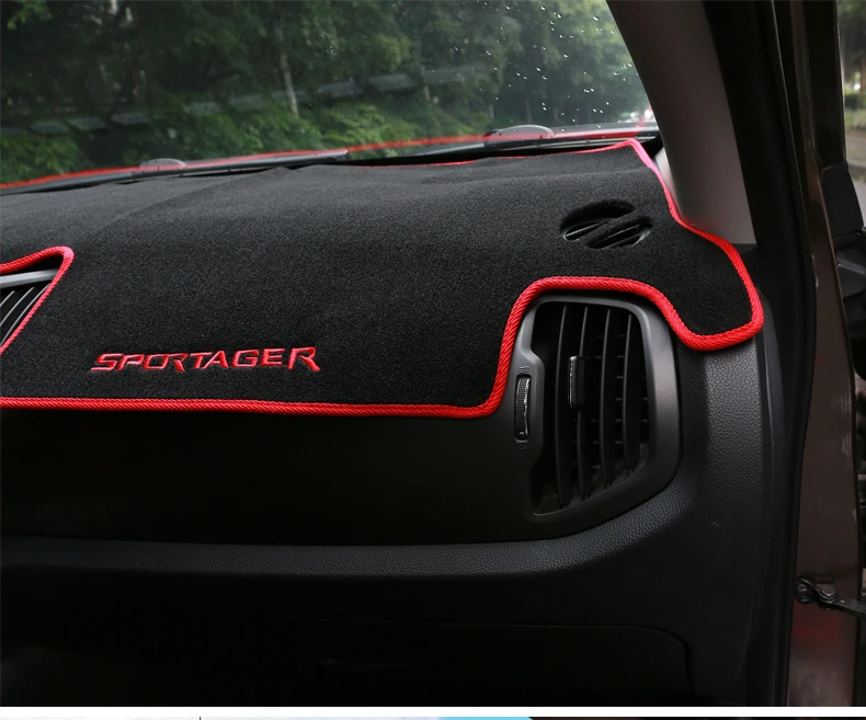 Для Kia Sportage R 2010 2011 2012 2013 для леворульных автомобилей автомобиля анти-скольжение коврик для приборной панели отражающий мат отделкой летнее уп аксессуары