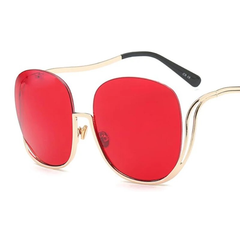 Модные квадратные солнцезащитные очки женские полуоправы негабаритные