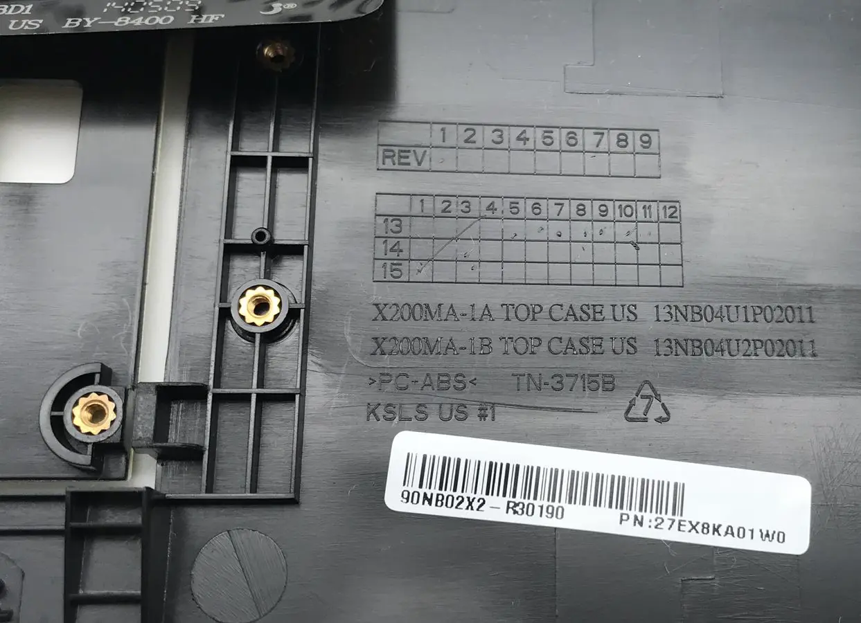 Новая русская клавиатура для Asus X200 X200C X200CA X200L X200LA X200M X200MA Topcase с черной подставкой