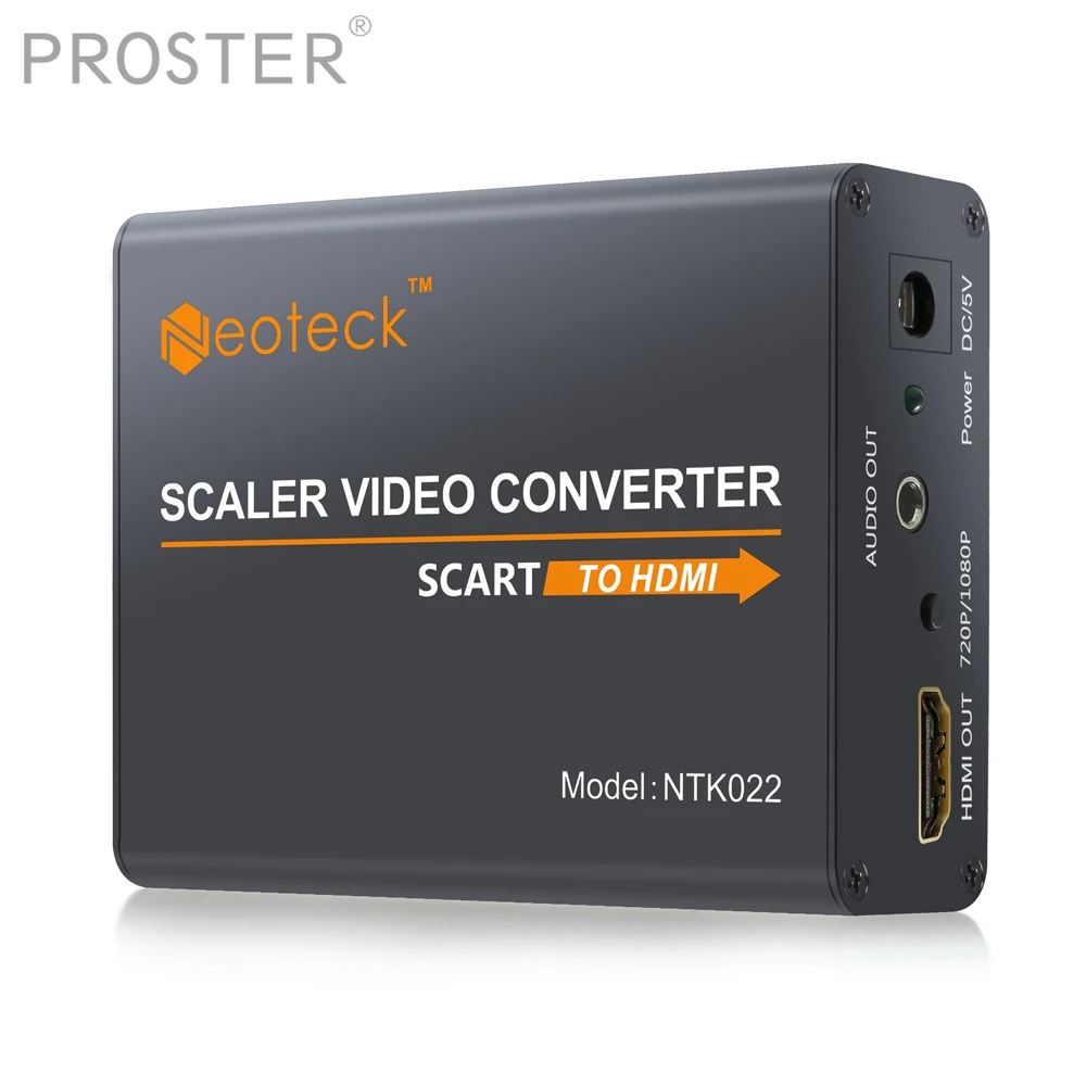 Алюминиевый преобразователь SCART на HDMI proзор + 3 5 мм стерео аудио видео адаптер с
