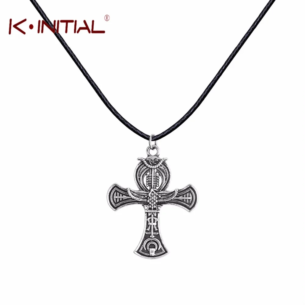 Kinitial 1 шт. египетская подвеска в виде Креста для ожерелья мужской чокер
