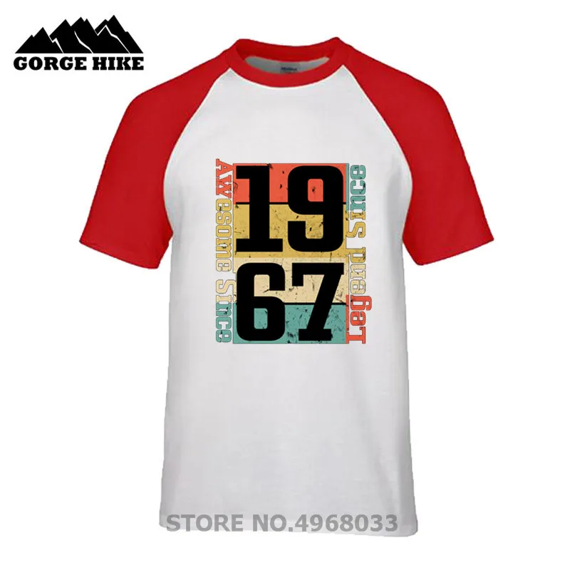 Unique Combed Cotton T shirt Best 51th Birthday Gift TShirt Awesome Since 1967 Funny Idea Edition Breathable T-shirt Cheap | Мужская