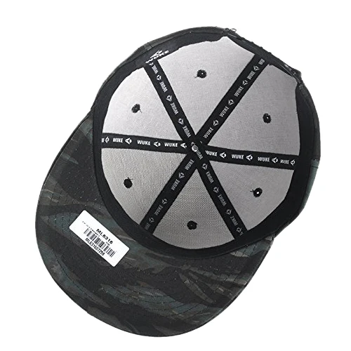 WuKe вышивка Snapback бейсболка плоские поля хип-хоп кепки черный камуфляж волны |