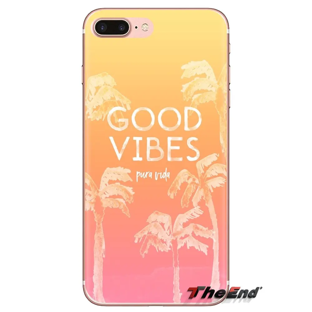 Good vibes summer Art For LG G3 G4 Mini G5 G6 G7 Q6 Q7 Q8 Q9 V10 V20 V30 X Power 2 3 K10 K4 K8 2017 Transparent Soft Case Covers |