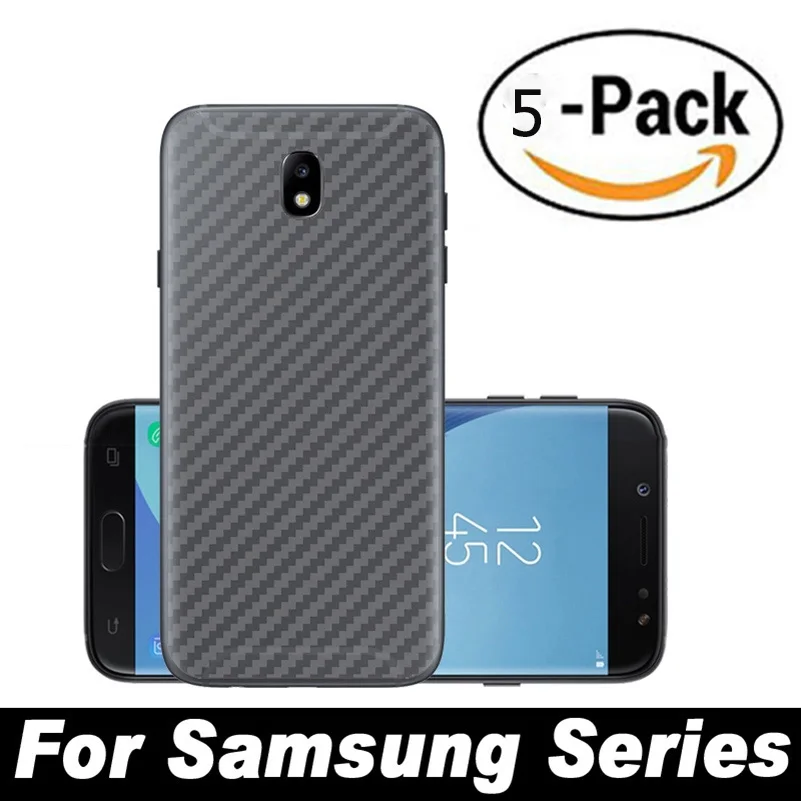 5 упаковок 3D наклейка из углеродного волокна задняя пленка для Samsung Galaxy J5 J3 J7 2017 J1