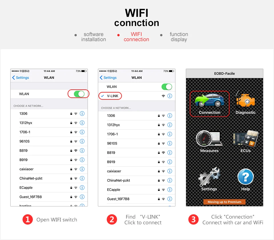 2018 Мини ELM327 V1.5 wifi OBDII/OBD2 Авто диагностический инструмент Поддержка Android и IOS