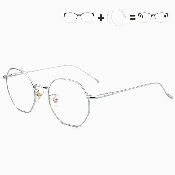 Чистый титан полигон дизайн оптика очки для мужчин и женщин унисекс Oculos Gafas по