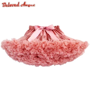 Юбка-пачка для девочек, модная летняя Однотонная юбка-пачка с кружевом, дизайнерская праздничная одежда для представлений на день рождения