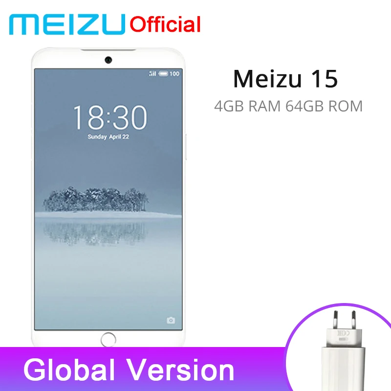 Meizu 15 4GB 64GB мобильный телефон Snapdragon 660 Восьмиядерный Мобильный Смартфон с большим
