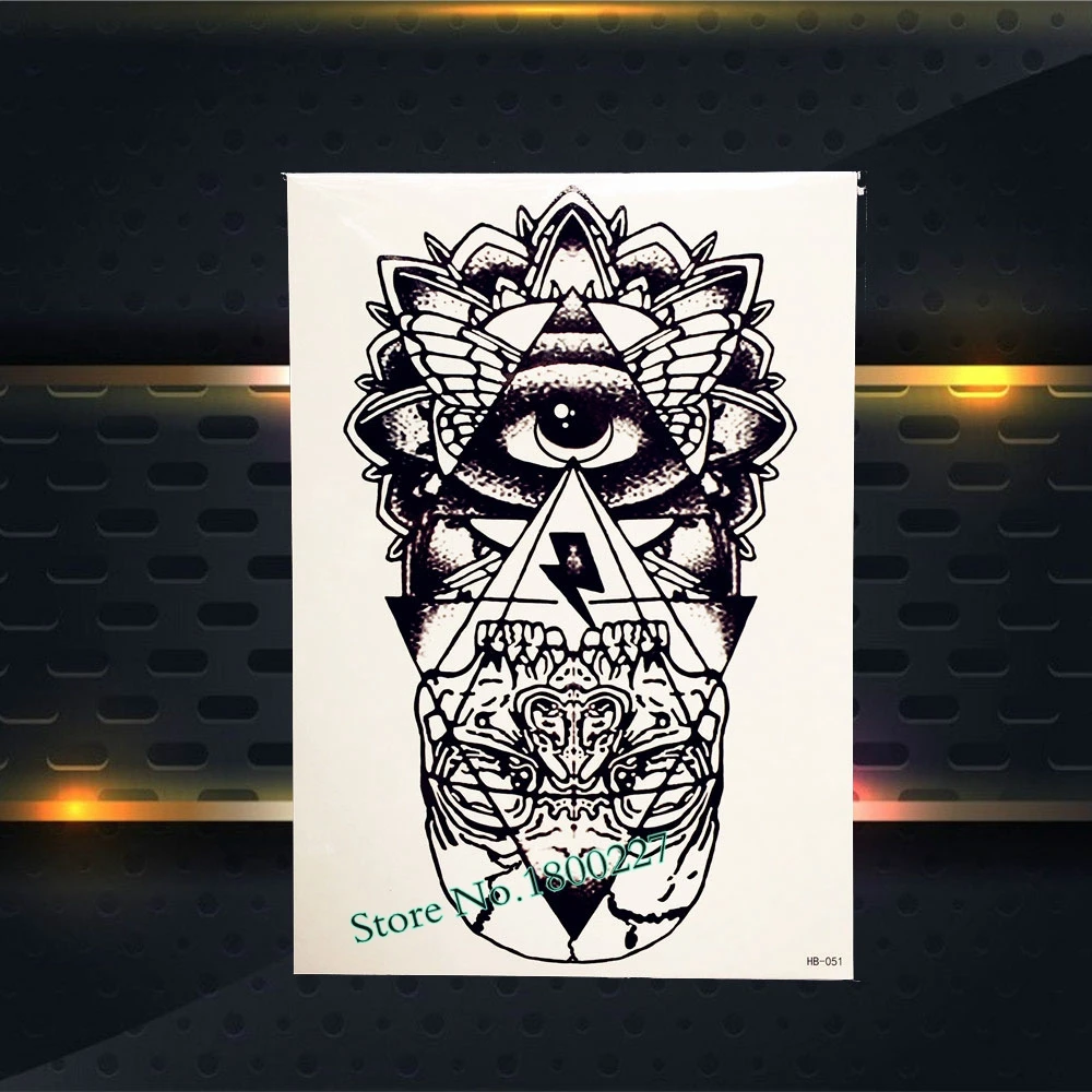 Одна деталь Временные татуировки 3D Золотой Якорь пират Водонепроницаемый