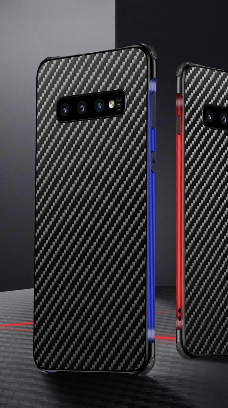 Чехол для samsung Galaxy S10 S9 Plus S10e, металлический алюминиевый бампер, чехол из углеродного волокна для samsung Galaxy Note 10 Plus