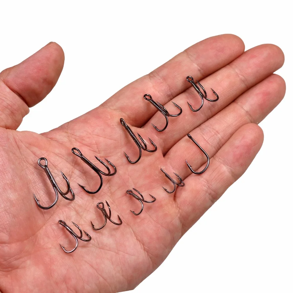 103 шт./компл. тройниками из высокоуглеродистой Сталь рыболовные крючки