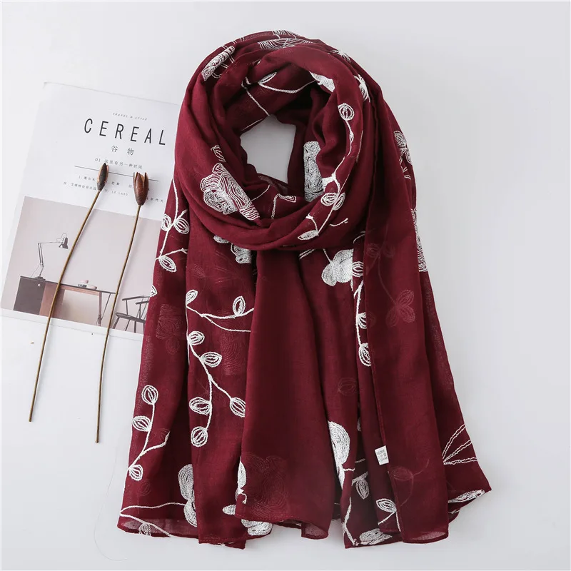 2018 осенне-зимний шарф из вискозы с цветочным принтом женские высококачественные