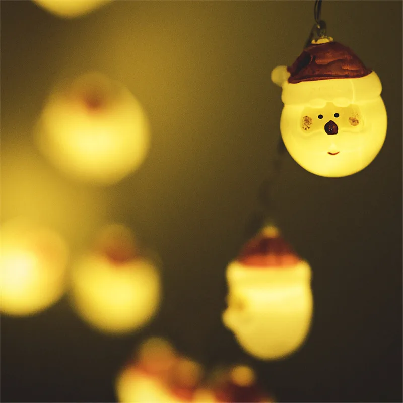 Warm White Christmas Party Decorations Santa Claus String Light Christmas Decorations for Home Christmas Garland Ornaments Navidad Natal.Q - Color: Warm White