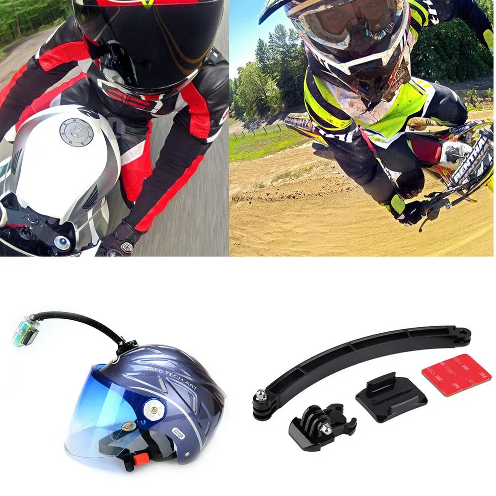 Gopro Аксессуары Крепление мотоциклетный шлем удлинитель + пряжка 3m наклейка для Hero